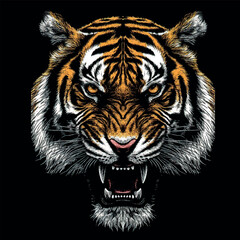 tiger head vector