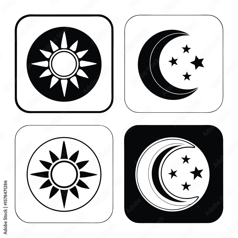 Poster this design file features a set of four distinct icons possibly arranged horizontally suitable for v