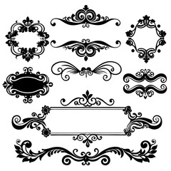 set of decorative elements