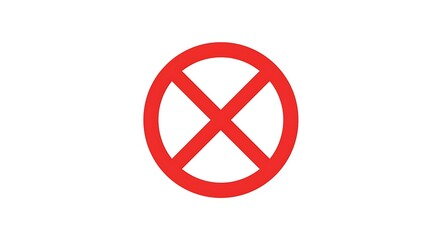 Red prohibition symbol