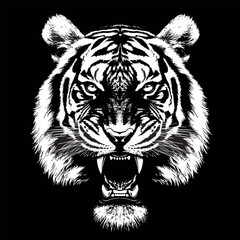 tiger head silhouette