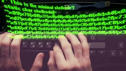 green numbers appear on the two handed keyboard