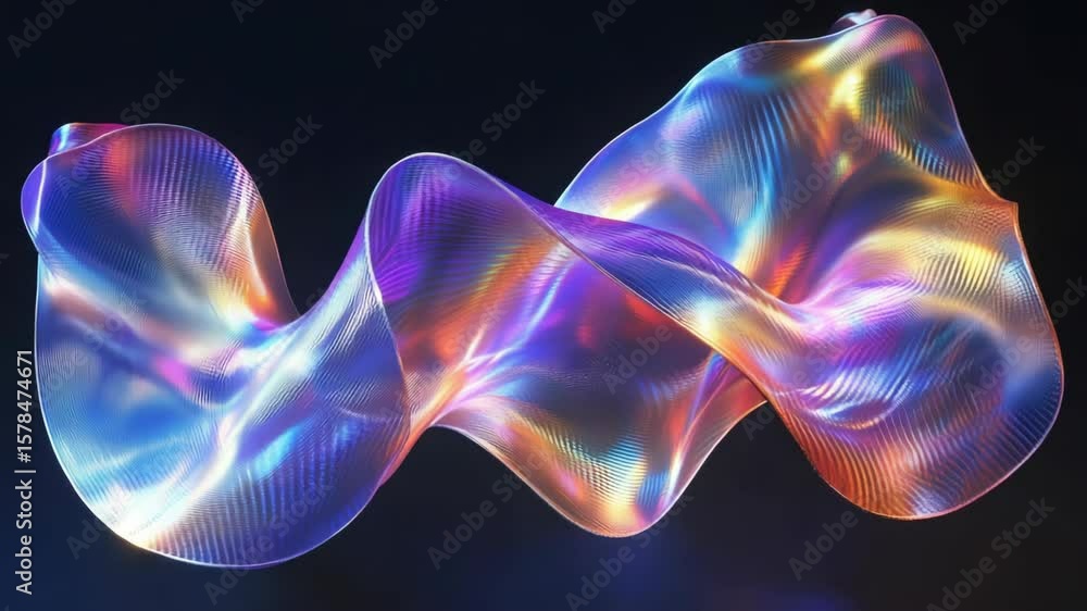 Poster colorful abstract art print featuring fluid lines and vibrant colors that create a sense of motion. 