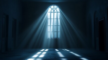 Sunlight illuminating empty room