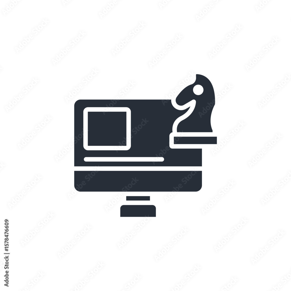 Poster content strategy icon. vector.editable stroke.linear style sign for use web design,logo.symbol illus