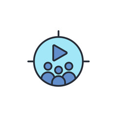 audience icon. vector.Editable stroke.linear style sign for use web design,logo.Symbol illustration.