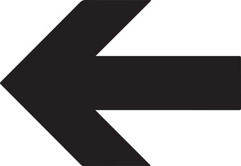 Doodle arrow, black left cursor element