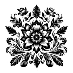 Monochrome Vector Graphic Design Element with Simple Shapes and Black Color Palette for Creative Projects