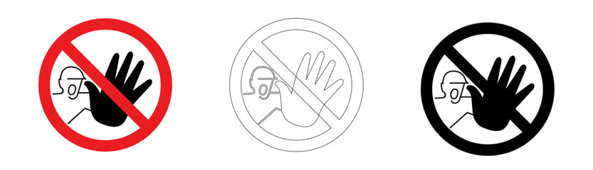 No access for unauthorised persons sign in vector format