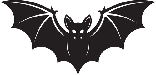 Halloween bat line art silhouette vector illustration