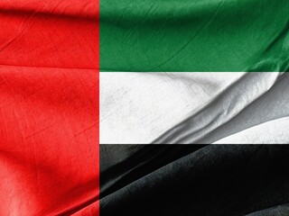 Elegant Flag of the United Arab Emirates