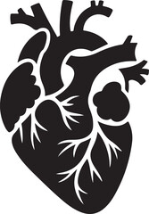 Human heart icon. Vector illustration. Flat design