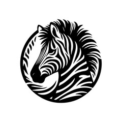 Black and White Monochrome Cat Illustration Design