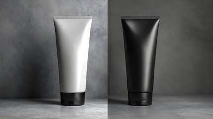Cosmetic Tube Mockups White and Black