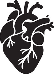 Human heart icon. Vector illustration. Flat design