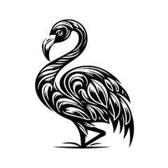 Abstract Black Design Element with Geometric Shapes and Lines for Modern Graphic Projects