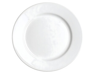 Simple elegant white plate on black