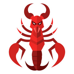 Vector art illustration of a scorpion