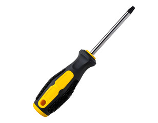 Isolated yellow and black screwdriver object