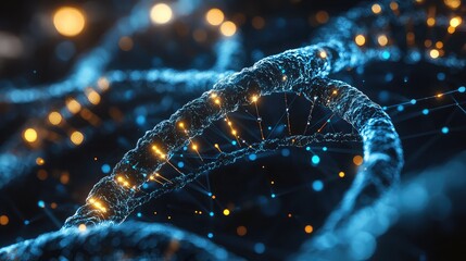 DNA editing platform interface with synthetic strand overlays and AI feedback showing gene segment modifications and mutation probability metrics