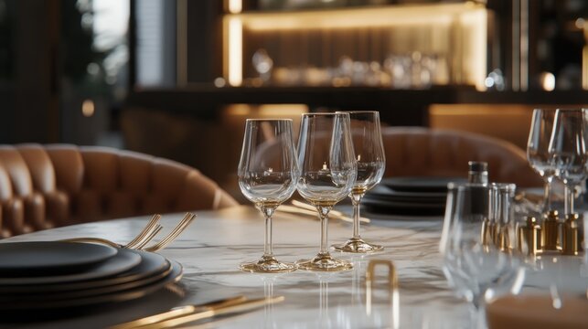 Stylish dining table setting