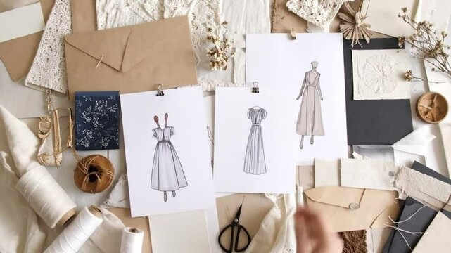 Fashion design moodboard