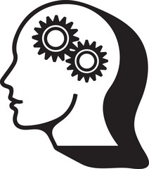 Thinking icon in line style. Editable stroke.