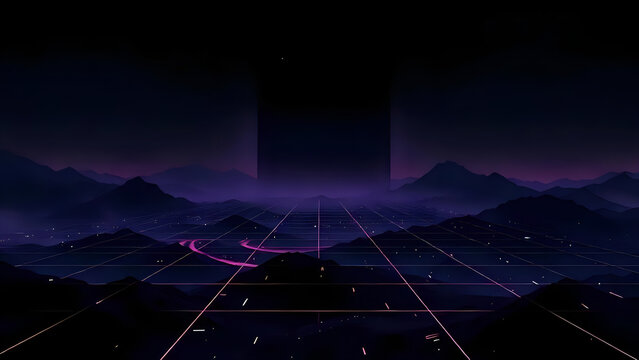 Abstraktion Violette Gedanken 16х9. Hintergrund f&uuml;r das Design.