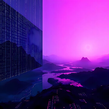  Abstraktion Violette Gedanken 1х1. Hintergrund f&uuml;r das Design.