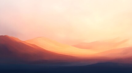 Sunrise over mountain range landscape