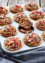 banana bread oat muffins with christmas sprinkles