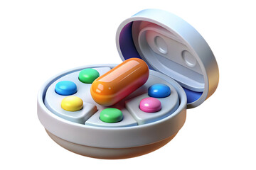 colorful pills in a container