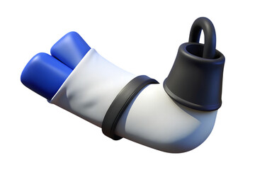black plastic bottle opener on white