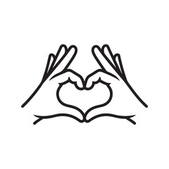 Two hands forming a heart shape with fingers gesture