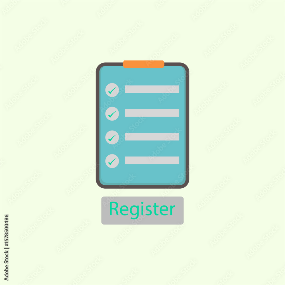 Aufkleber register icon. icon related to design elements. suitable for web site, app, user interfaces,element,