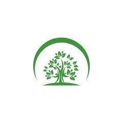 people ecology tree logo vector icon illustration design