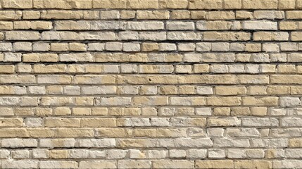 Obraz premium Creamcolored Brick Wall Seamless Texture Background Pattern for Design