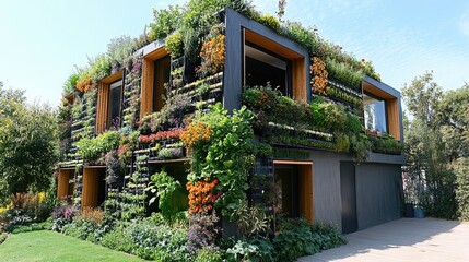 Urban farming is the main food source--describe a vertical farm block.