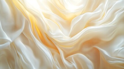 White fabric texture with golden light