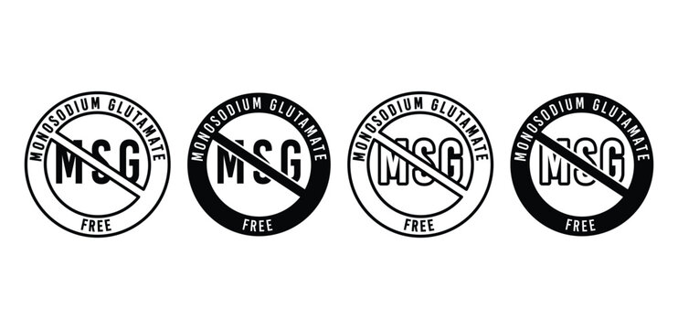 No MSG Icons Variations of a Circular Graphic Vector Design Illustration Template