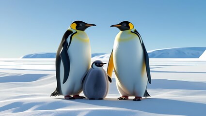 Obraz premium penguin on the beach