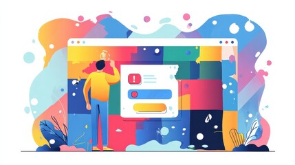 Fototapeta premium Website page interface abstract concept vector illustration set. Sign in page, 404 error, website template, user login form, UI, new account registration, landing page, web design abstract metaphor.,