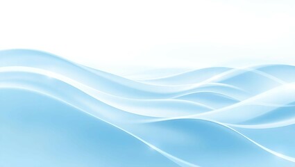 Fototapeta premium Soothing image of gentle ocean waves forming elegant curves across a pale blue background – clean water motion, abstract marine aesthetic, and peaceful minimalist design for wallpaper visuals 