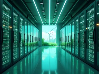 Advanced Data Center with Renewable Energy View