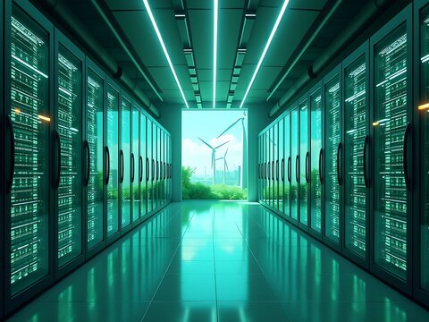 Advanced Data Center with Renewable Energy View