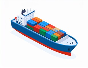 アイソメトリック　貨物船