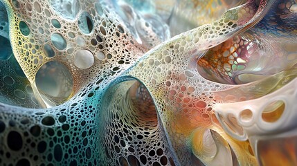 Abstract bubble network pattern