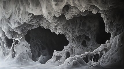 Abstract cave interior