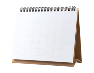 Blank calendar on a dark background