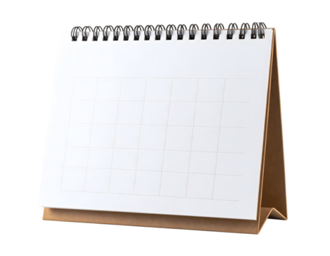 Blank calendar on a dark background
